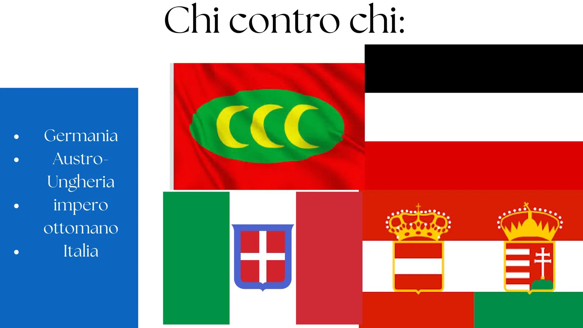 # La prima guerra mondiale # Cos'รจ la
prima guerra
mondiale
La Prima Guerra Mondiale
(1914-1918) รจ stato un conflitto
gigantesco che ha coi
