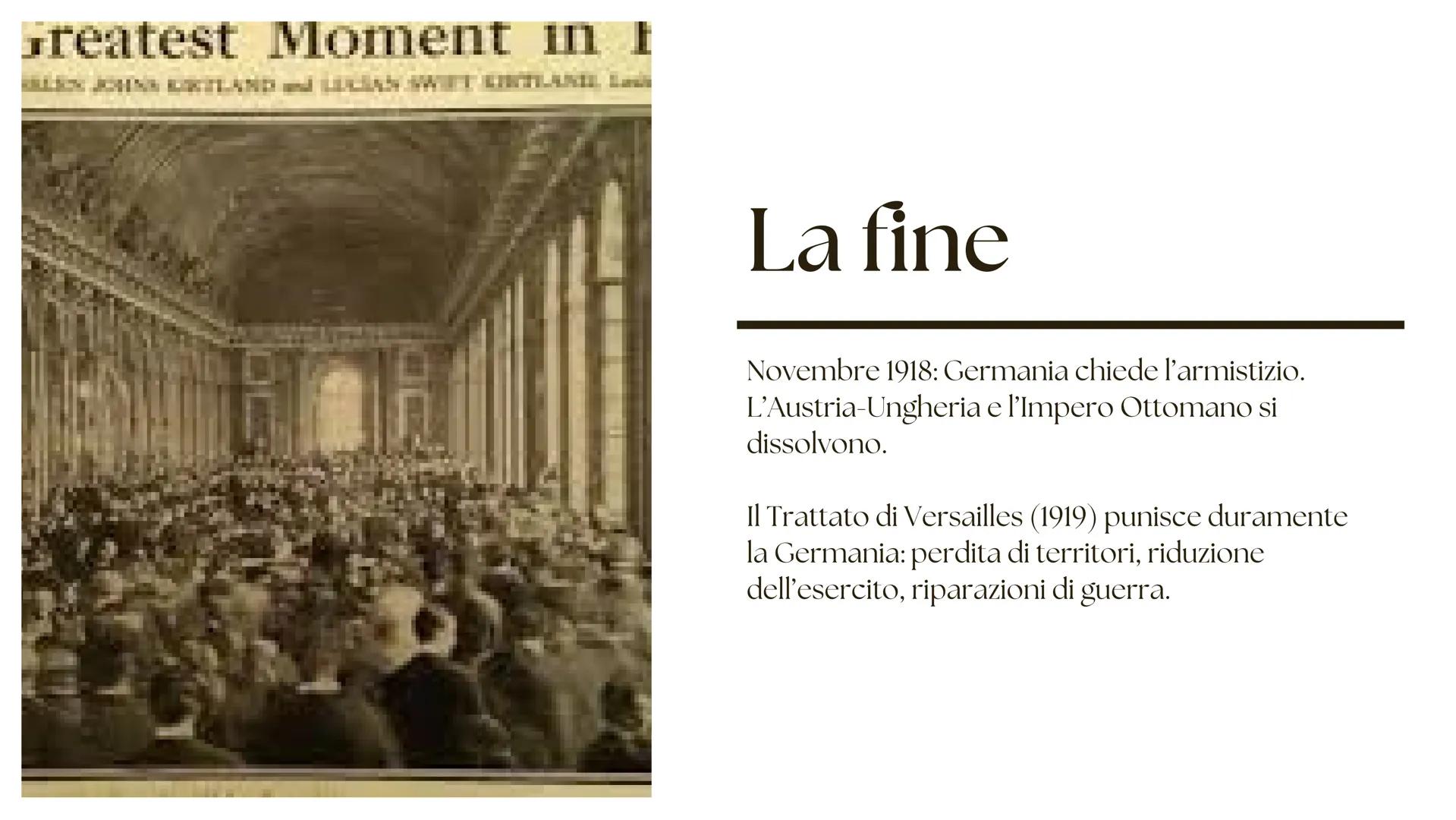 # La prima guerra mondiale # Cos'รจ la
prima guerra
mondiale
La Prima Guerra Mondiale
(1914-1918) รจ stato un conflitto
gigantesco che ha coi