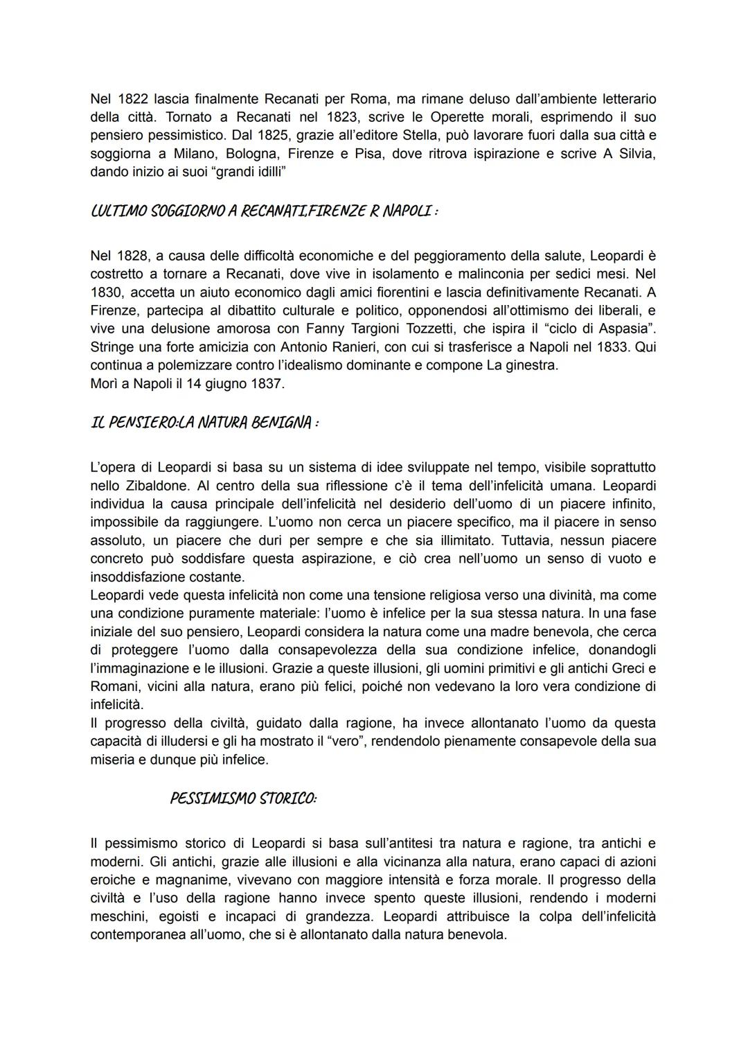 # LEOPARDI LA VITA
Giacomo Leopardi nacque il 29 giugno 1798 a Recanati, nelle Marche, primogenito di una
famiglia nobile ma in difficili c