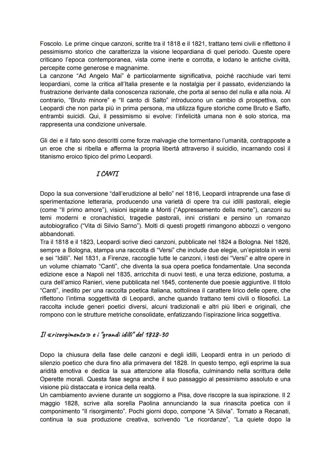 # LEOPARDI LA VITA
Giacomo Leopardi nacque il 29 giugno 1798 a Recanati, nelle Marche, primogenito di una
famiglia nobile ma in difficili c