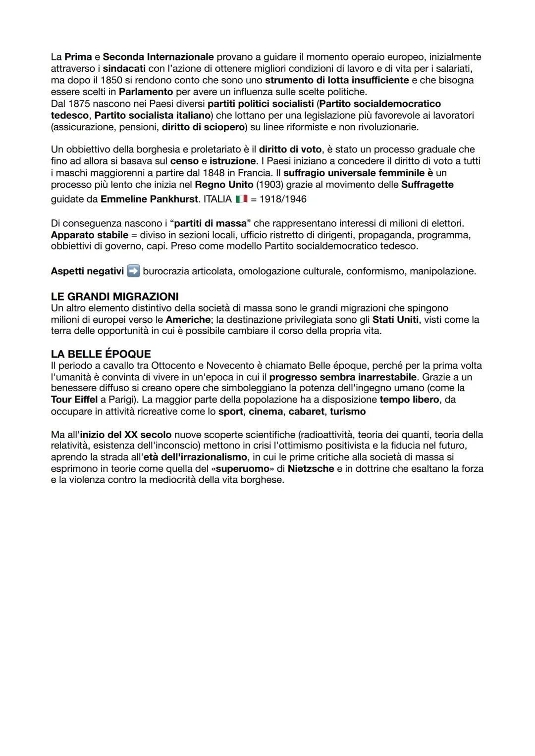 # La società di massa nella Belle
époque
La fase pacifica di grande espansione e di ottimismo che attraversò l'Europa tra il 1870 e 1914
pr