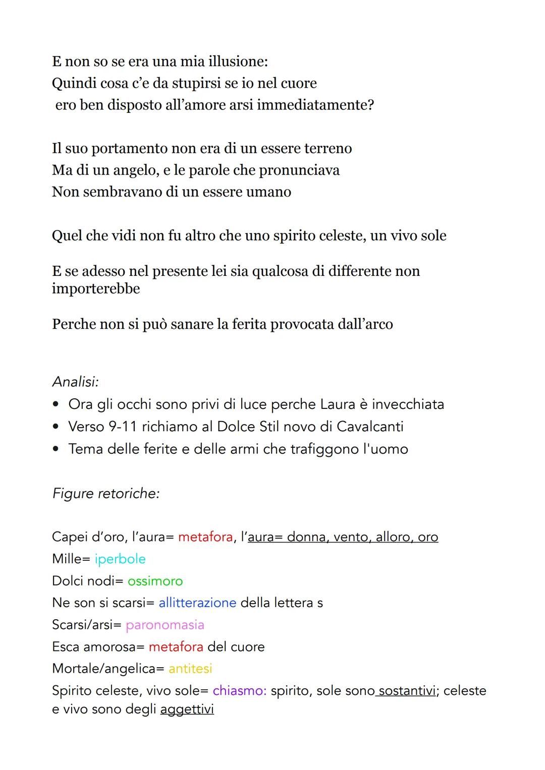 # POESIE PETRARCA E ANALISI
"Voi che ascoltate in rime sparse il suono"
È un sonetto (il 366°) del Canzoniere composto da 2 quartine e 2
t