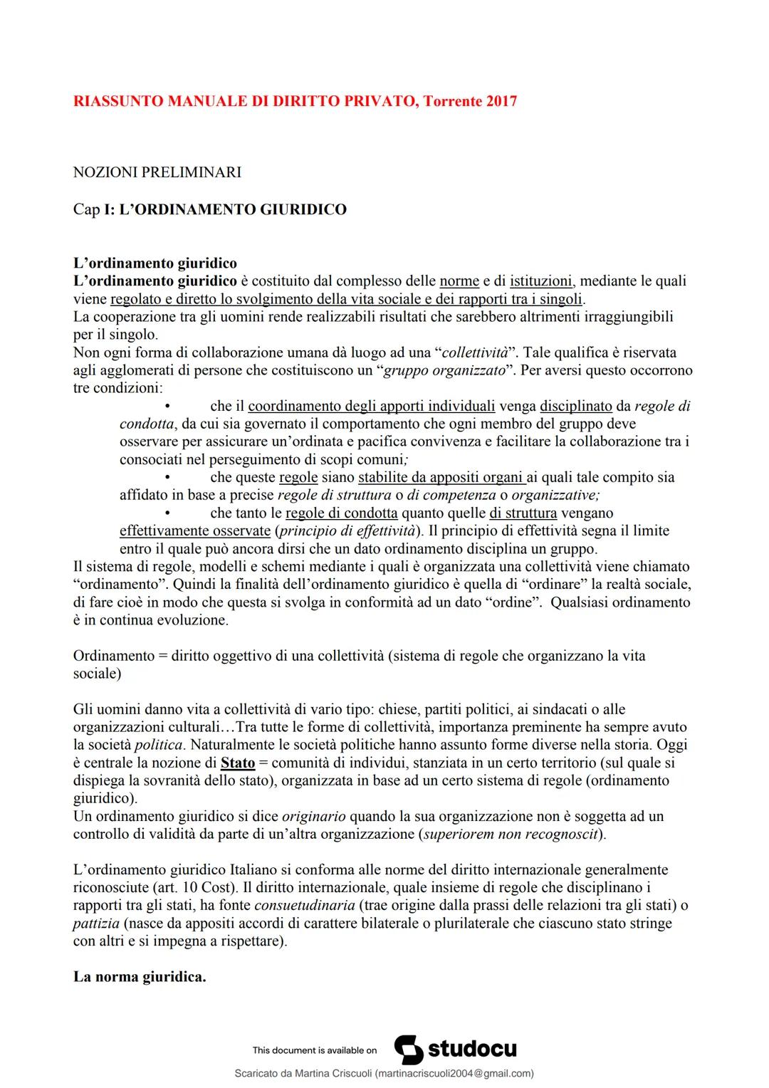 studocu
Riassunto torrente ed 23 completo diritto privato 2017 pdf
Istituzioni di diritto privato (Università degli Studi di Napoli Federico