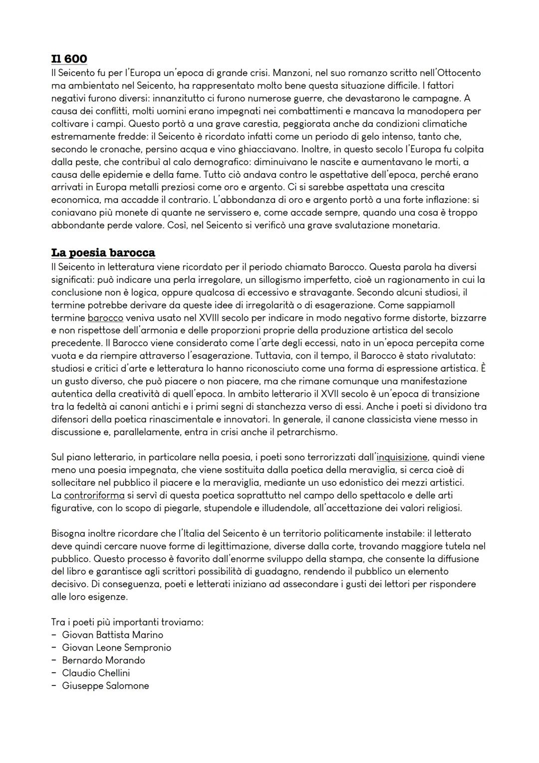 # 11 600
II Seicento fu per l'Europa un'epoca di grande crisi. Manzoni, nel suo romanzo scritto nell'Ottocento
ma ambientato nel Seicento,