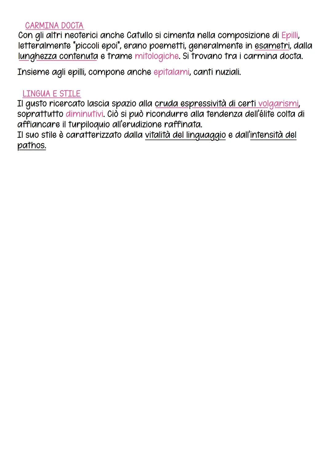 Catullo
Nasce a Verona, nella Gallia Cisalpina, da una famiglia agiata. La data di nascita
non è chiara, lo studioso Girolamo, la colloca ne