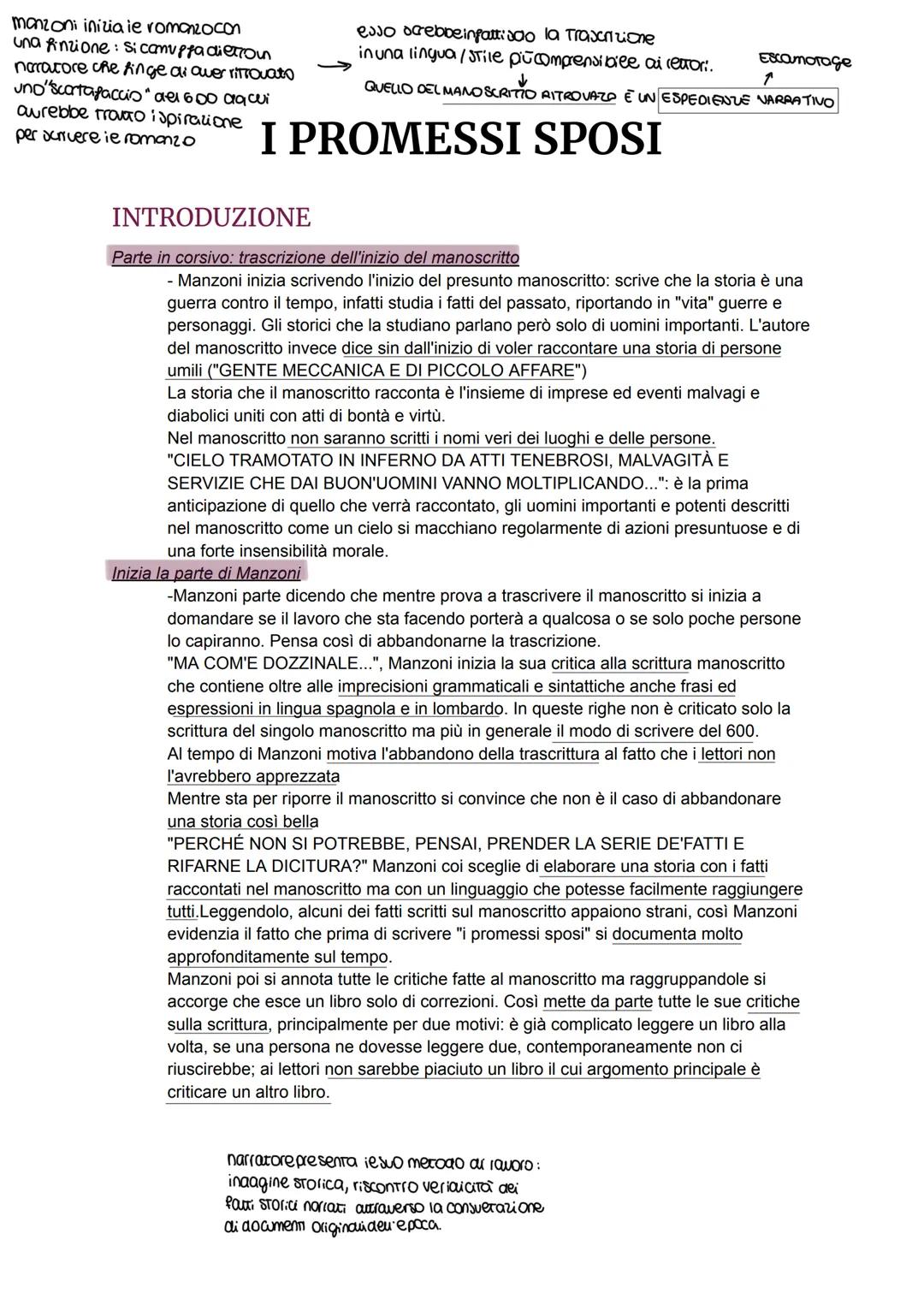 manzoni inizia ie romanzocon
una finzione: si canupradietroυη
naratore che Ringe af aver ritrovato
uno scortapaccio del 600 aqui
aurebbe tro