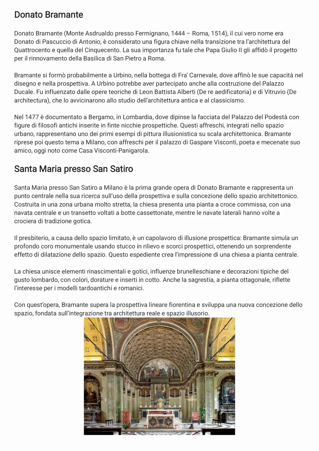 Donato Bramante
Donato Bramante (Monte Asdrualdo presso Fermignano, 1444 - Roma, 1514), il cui vero nome era
Donato di Pascuccio di Antonio,