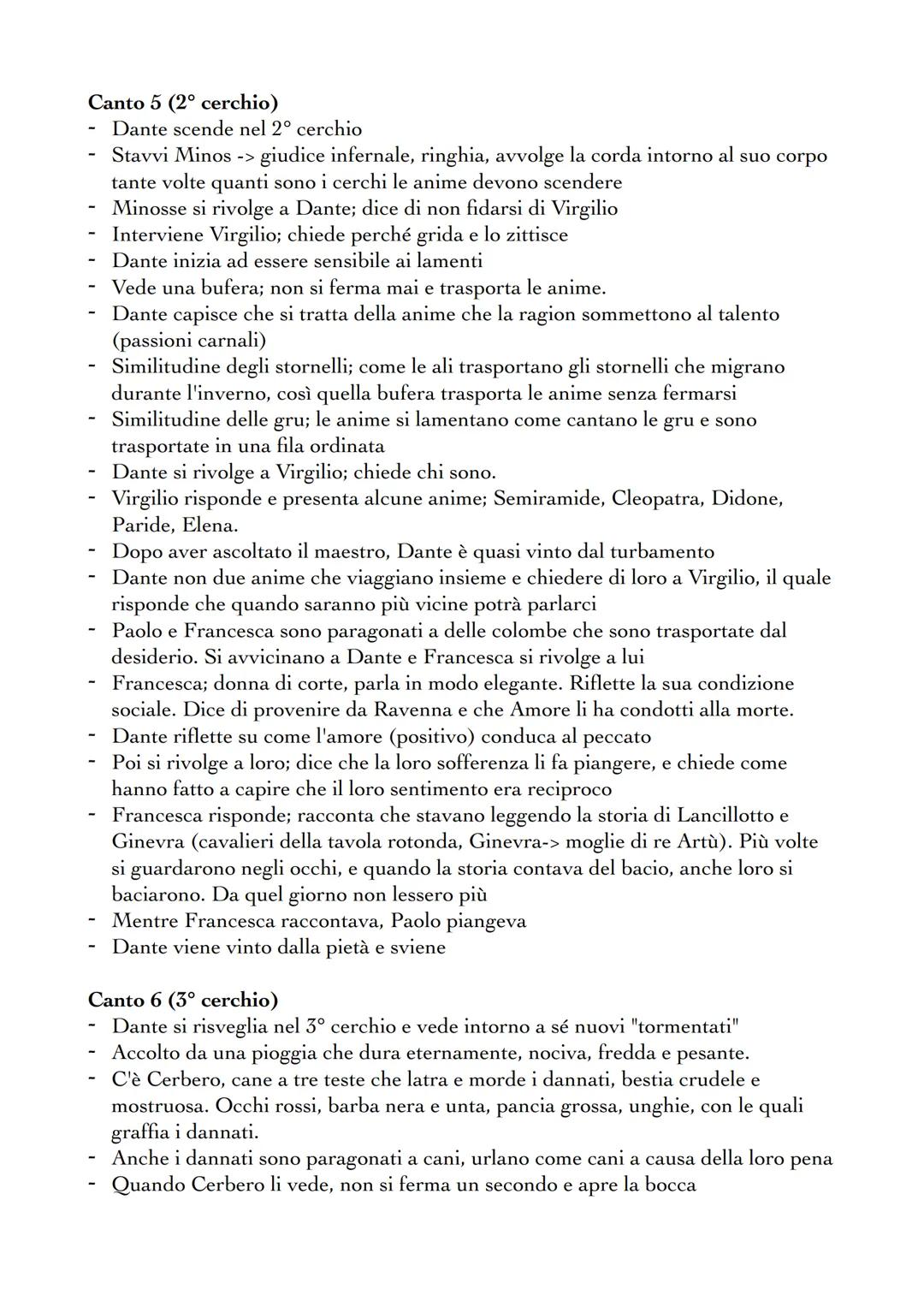 Canto 5 (2° cerchio)
- Dante scende nel 2º cerchio
- Stavvi Minos -> giudice infernale, ringhia, avvolge la corda intorno al suo corpo
- tan