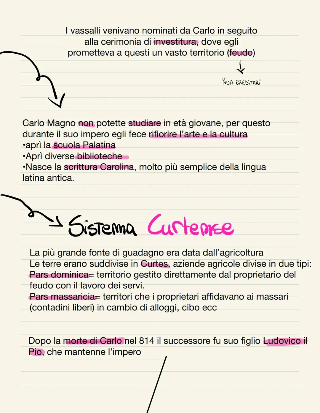 Carlo Magno e il Feudalesimo
Le tribù dei Franchi sotto il comando del re
Merovingio Clodoveo, si allargano fino si
Pirenei e diventano di
