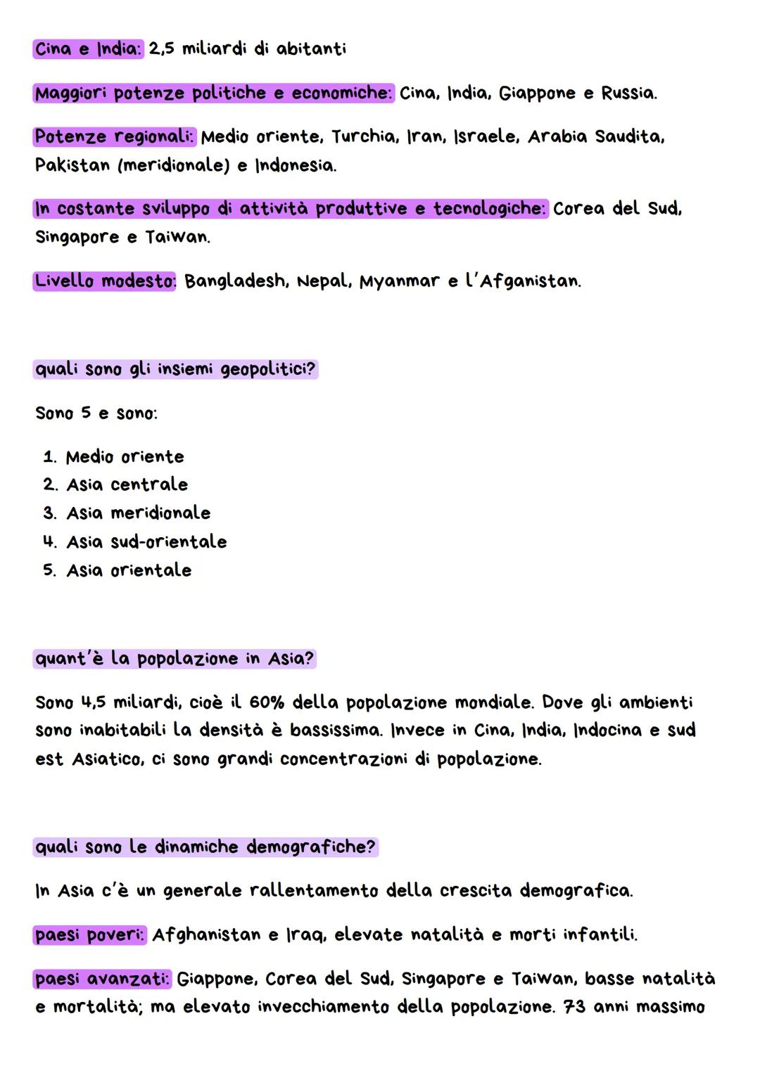 L'ASIA
cosa possiamo dire?
L'Asia รจ il continente piรน grande del mondo, occupa il 30% delle terre
emerse e si estende quasi nella totalitร d