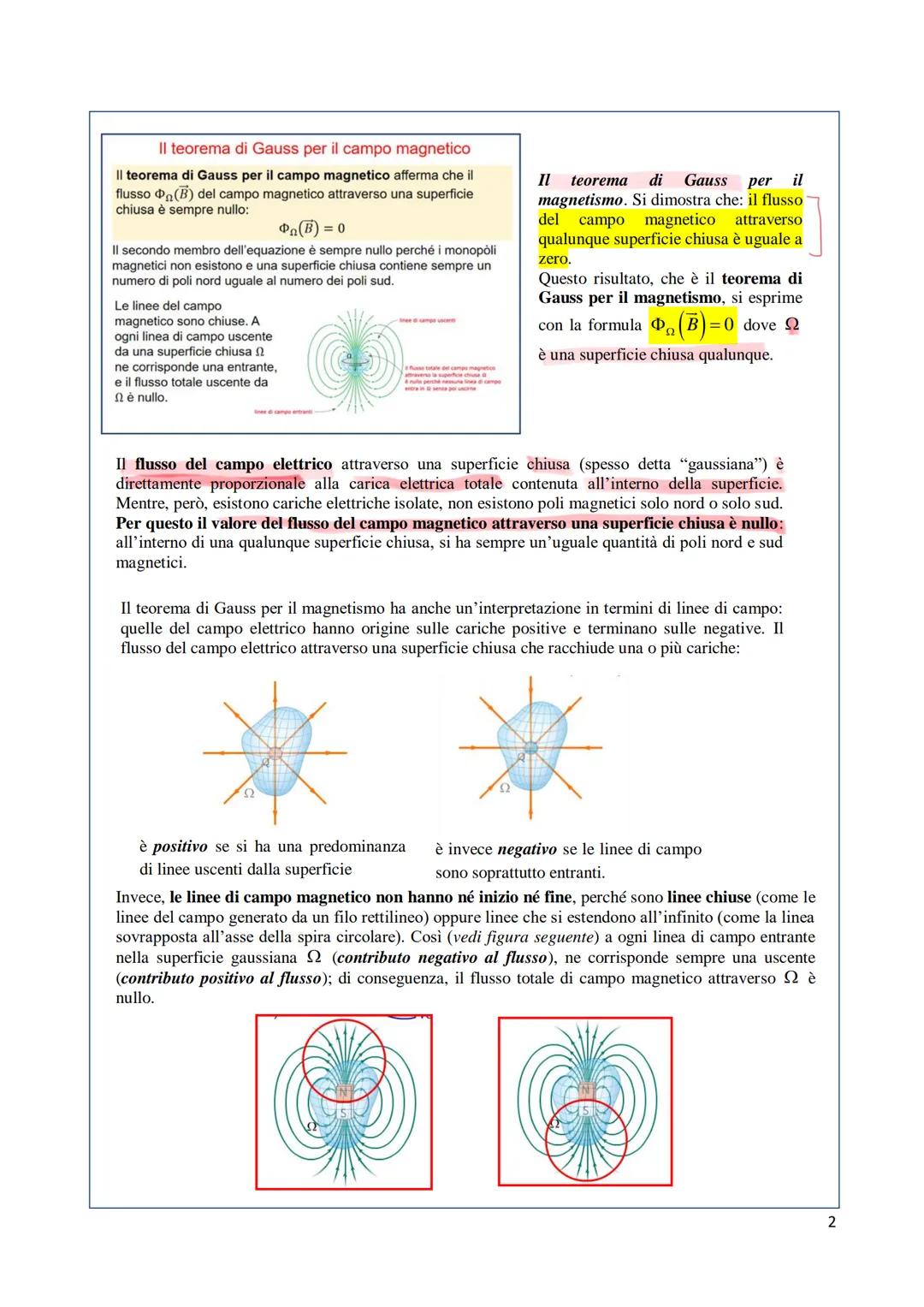 Il magnetismo nel vuoto e nella materia
II flusso del campo magnetico
II flusso del campo magnetico attraverso una superficie Ω è
definito