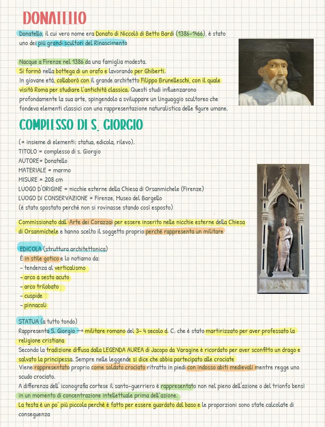 DONAILLIO
Donatello, il cui vero nome era Donato di Niccolò di Betto Bardi (1386-1466), è stato
uno dei più grandi scultori del Rinascimento