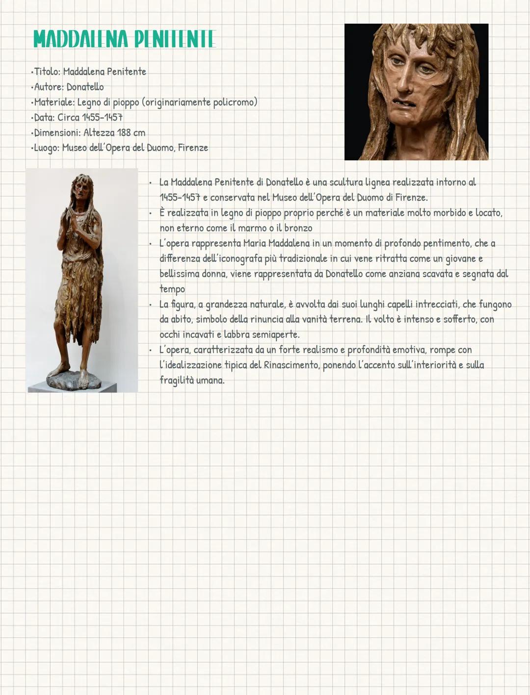 DONAILLIO
Donatello, il cui vero nome era Donato di Niccolò di Betto Bardi (1386-1466), è stato
uno dei più grandi scultori del Rinascimento