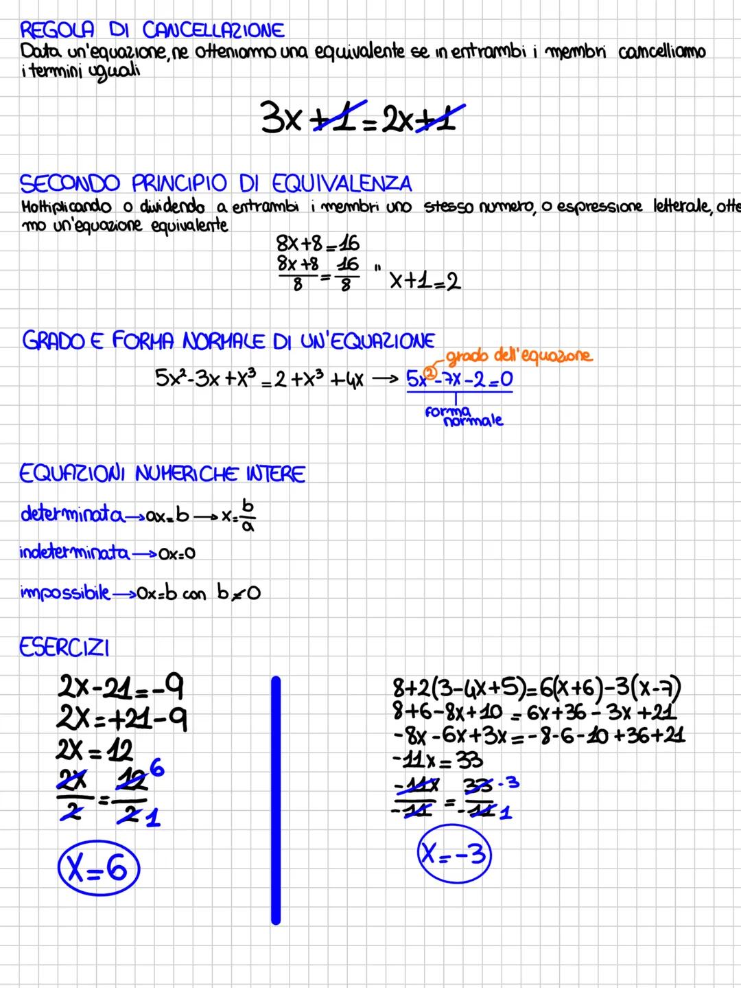 # Equazioni Lineari
Un'IDENTITA' è un'uguaglianza fra due espressioni letterali vera per qualsiasi valore attribuito alle lettere
$a(b+c)