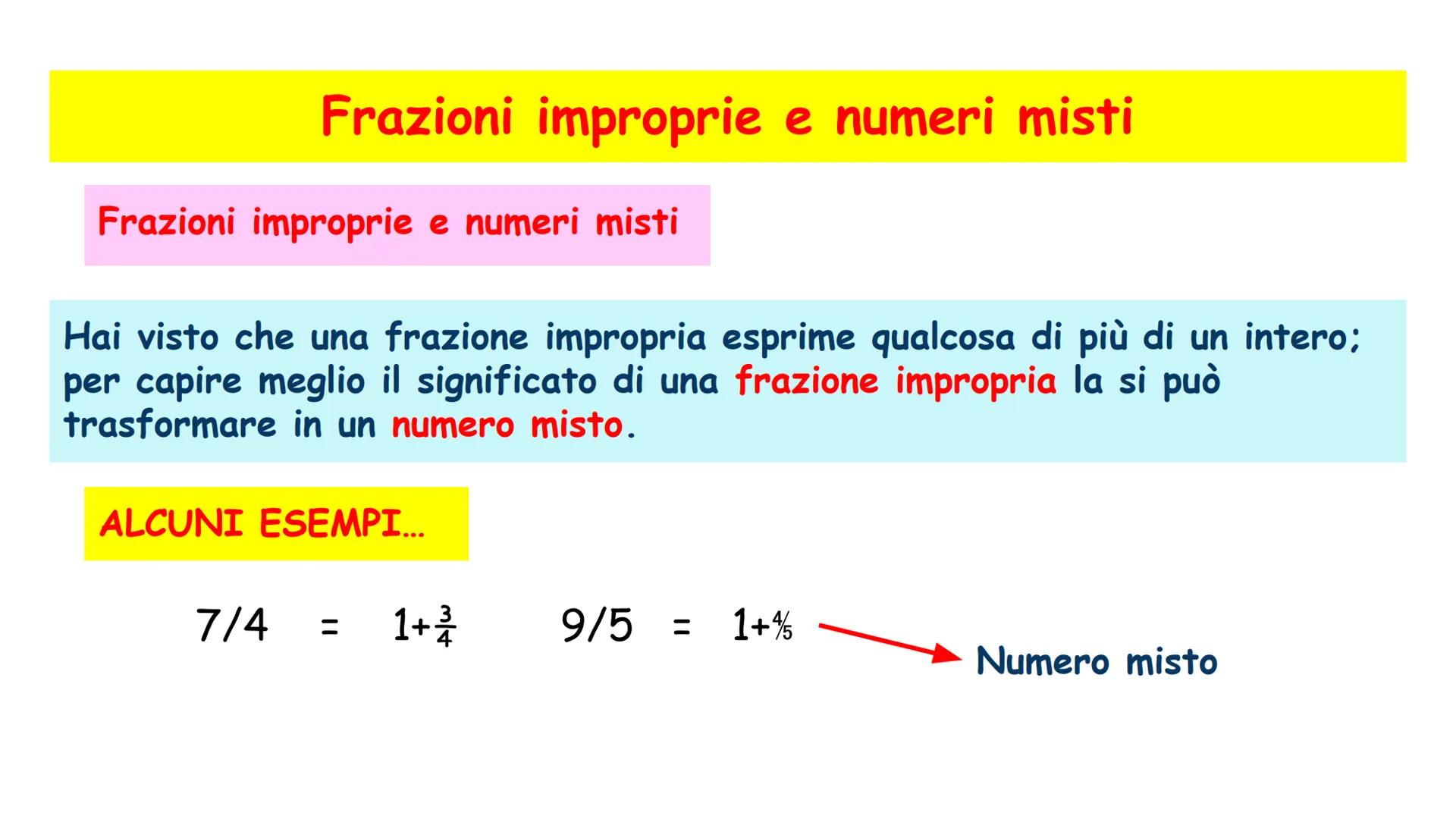 LE FRAZIONI Frazioni
La frazione è un operatore che permette di dividere in parti
uguali un intero e di considerarne alcune.
Possiamo quindi