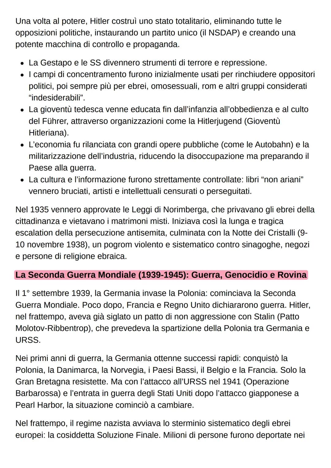 II Fascismo in Italia: (1919-1945)
Il fascismo fu un movimento politico di destra radicale, nazionalista e autoritario
che dominò l'Italia d