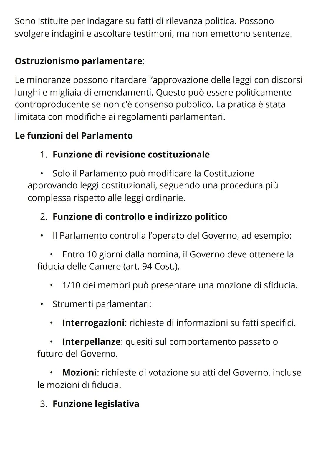 II Parlamento
1. Composizione del Parlamento:
• L'Italia è una repubblica parlamentare.
• II Parlamento è composto dalla Camera dei deputati