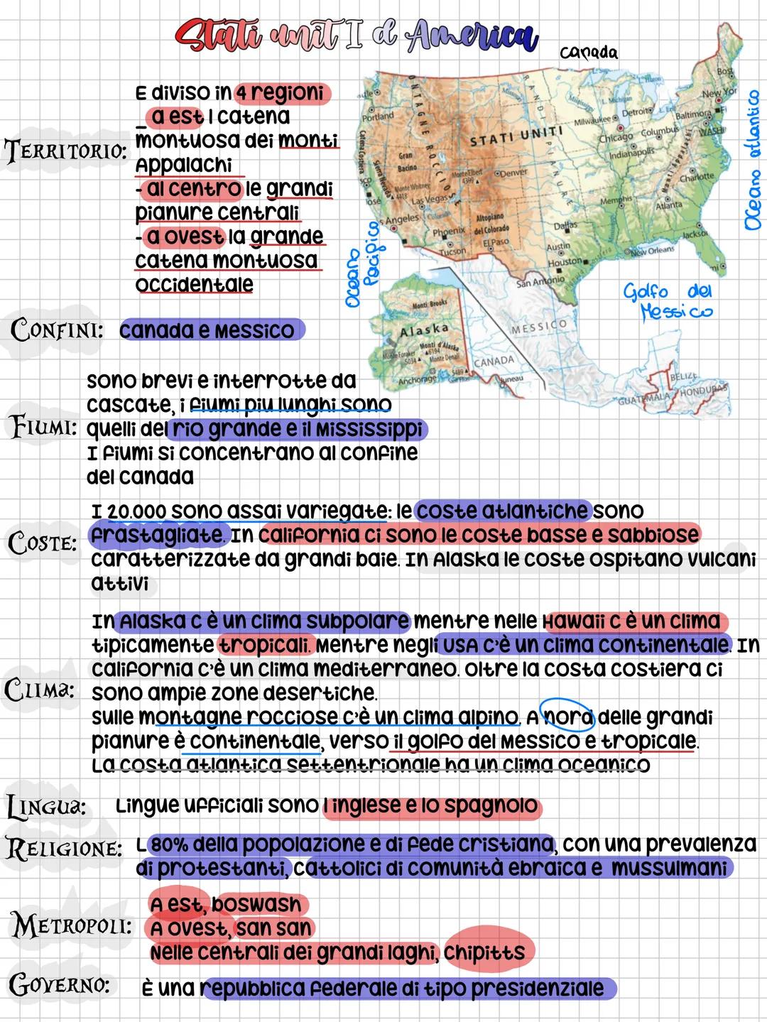 Popolazione e citta
Gli Stati Uniti d America sono il terzo stato più popoloso al mondo e
registra un tasso di crescita demografico positivo