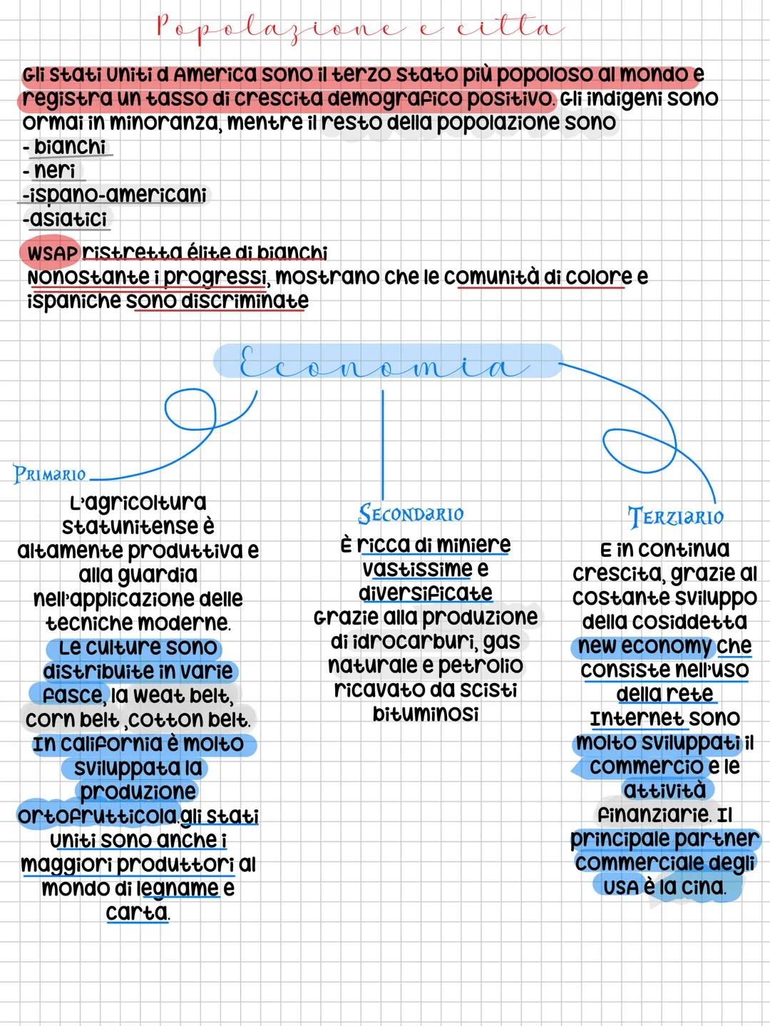Popolazione e citta
Gli Stati Uniti d America sono il terzo stato più popoloso al mondo e
registra un tasso di crescita demografico positivo