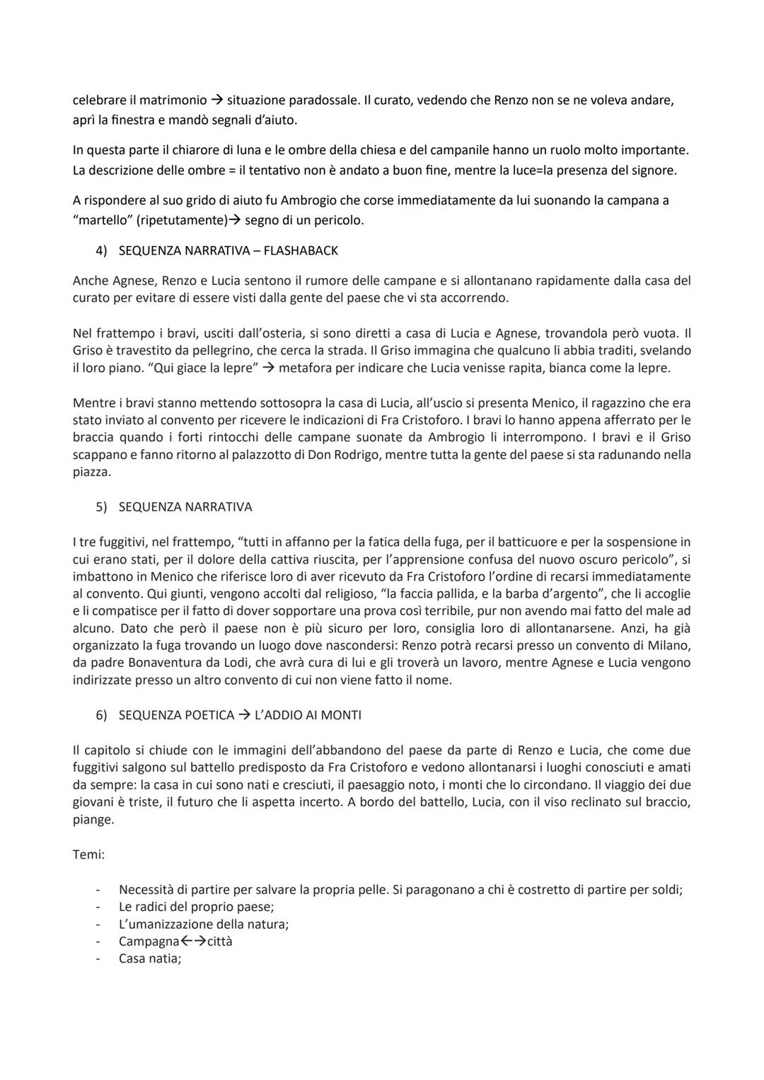 capitolo VIII promessi sposi
1) SEQUENZA NARRATIVA-DESCRITTIVA
Il capitolo 8 dei Promessi Sposi, noto anche come "Il capitolo degli inganni"