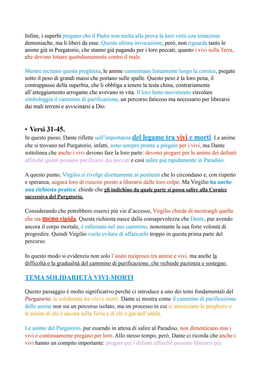 # CANTO II
## Argomento del Canto
* Ancora nella I Cornice.
* I **superbi** recitano il *Pater noster*.
* Virgilio chiede dove sia l'acces