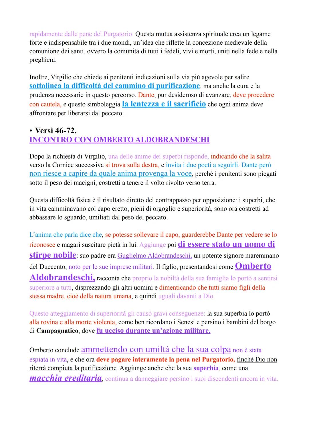 # CANTO II
## Argomento del Canto
* Ancora nella I Cornice.
* I **superbi** recitano il *Pater noster*.
* Virgilio chiede dove sia l'acces