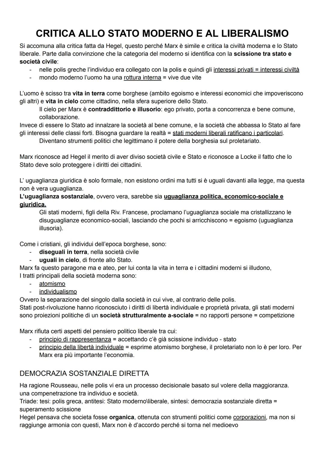 MARX
Proviene da una famiglia borghese, il padre era ebreo e infatti per esercitare la professione da avvocato
dovette convertirsi al lutera
