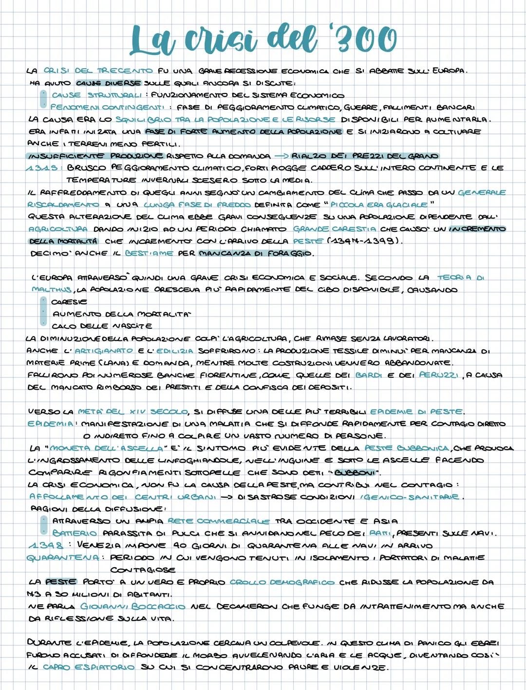 # La crisi dei poteri universali
QUANDO PARLIAMO DELLA CRISI DEL XIV SECOLO CI RIFERIAMO A UN'INSIEME DI TRASFORMAZIONI CHE COINVOLSERO IL