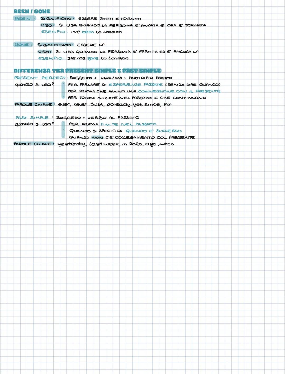 present perfect
IL PRESENT PERFECT SI USA PER PARLARE DI ESPERIENZE PASSATE CHE PERO NON HANNO UNO SPECIFICO
PERIODO TEMPORALE E AZIONI CHE