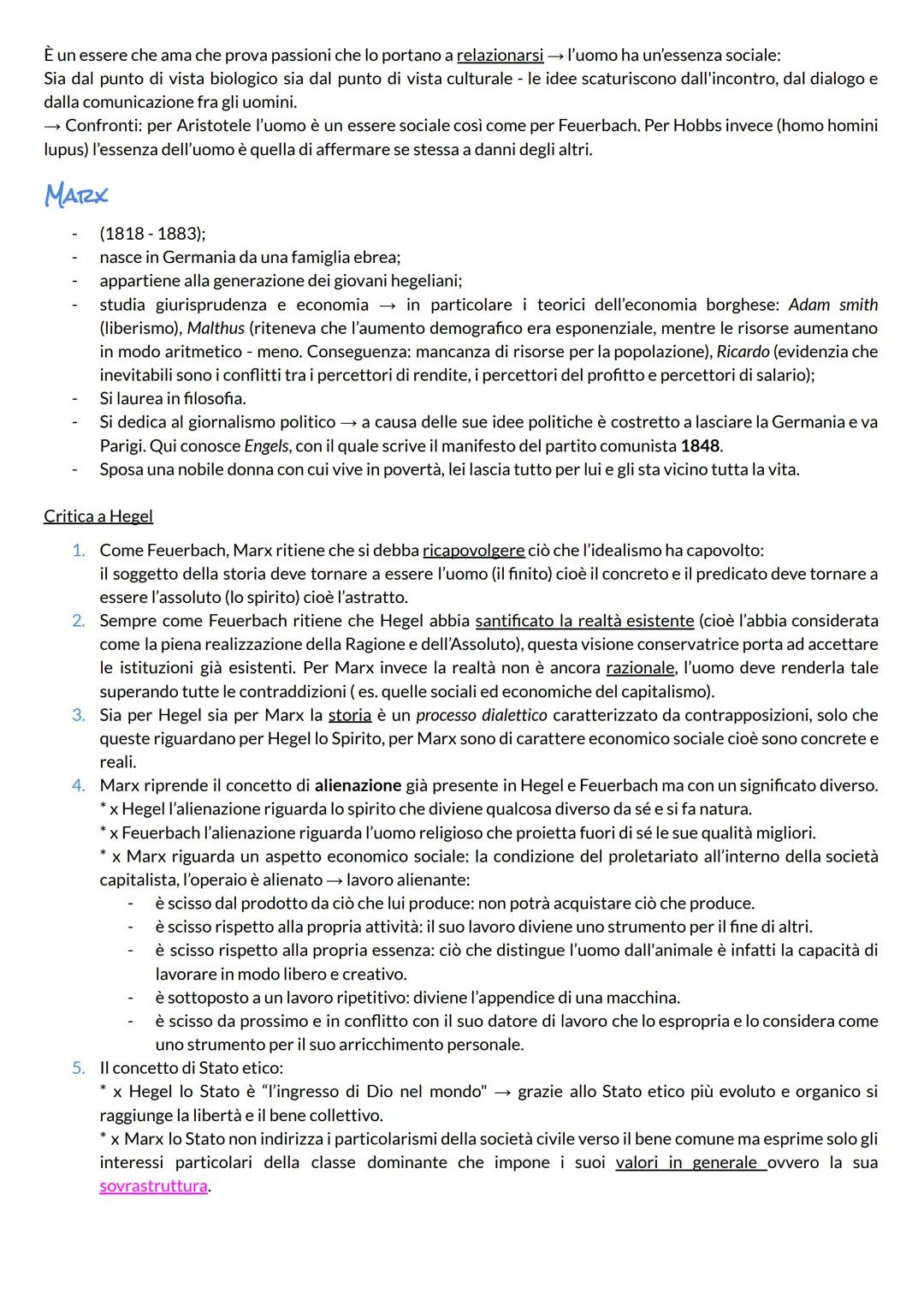 # Destra e sinistra hegeliana
→ appartengono alla destra quelli più anziani hegeliani
→ alla sinistra quelli più giovani nati dopo il 1800
