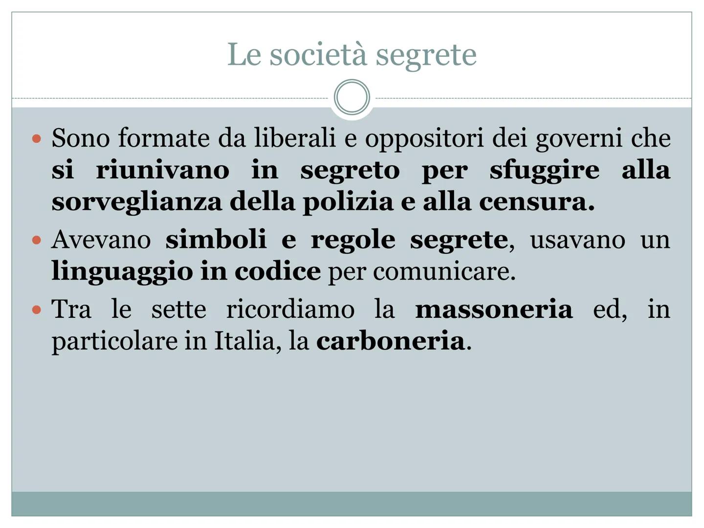 # IL CONGRESSO DI VIENNA # Il congresso di Vienna
* Inizia il primo novembre 1814 e dura sino al 1815; si svolge nel castello di Schรถnbrunn