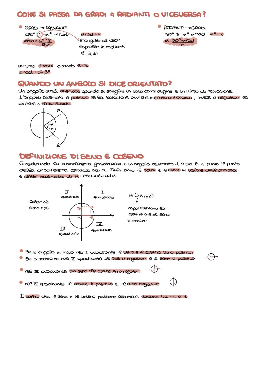 la goniometria
Trealta desse funzioni deee' angoes che sono: seno, coseno, tangente e cotangente.
COS'ร UN ANGOLO?
ร ciascuna desee 2 poati
