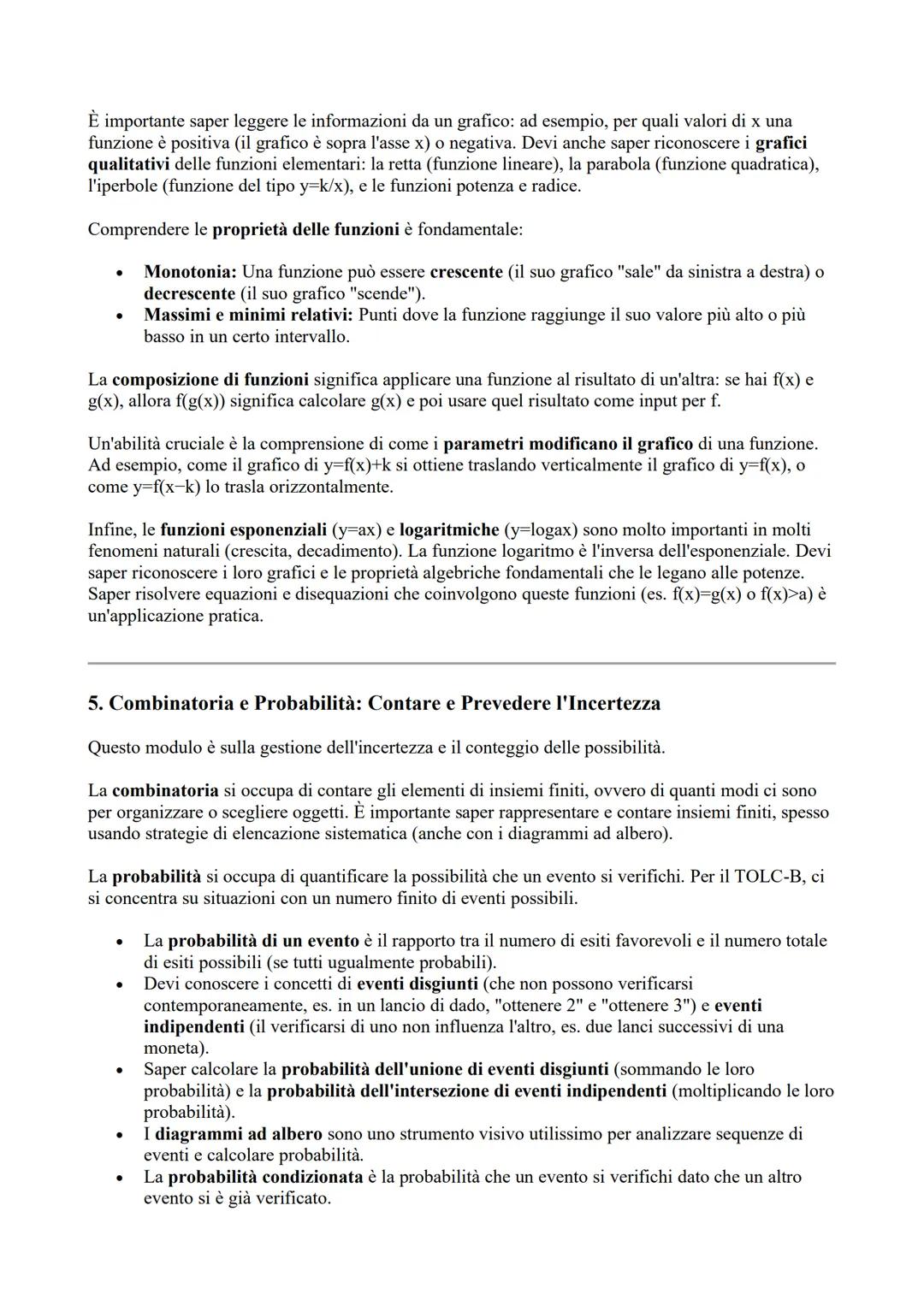 La Matematica per il TOLC-B: Ragionare con i Numeri e le
Forme
Il modulo di Matematica di base del TOLC-B è pensato per valutare la tua capa