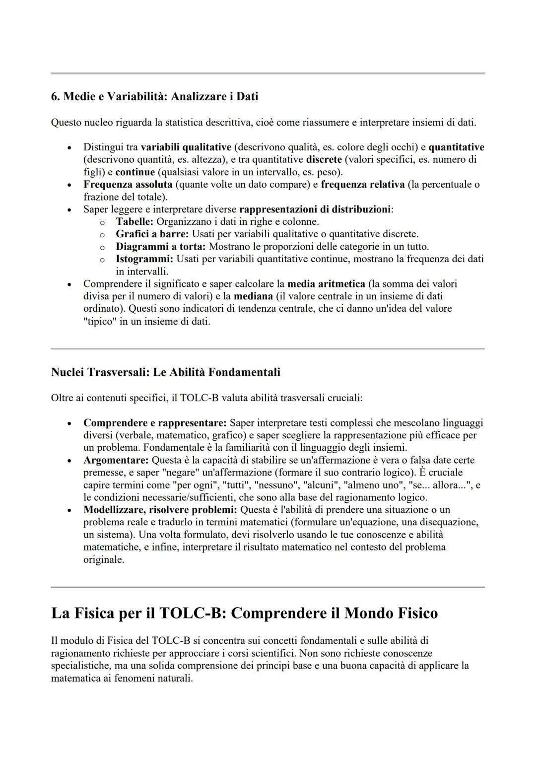 La Matematica per il TOLC-B: Ragionare con i Numeri e le
Forme
Il modulo di Matematica di base del TOLC-B è pensato per valutare la tua capa