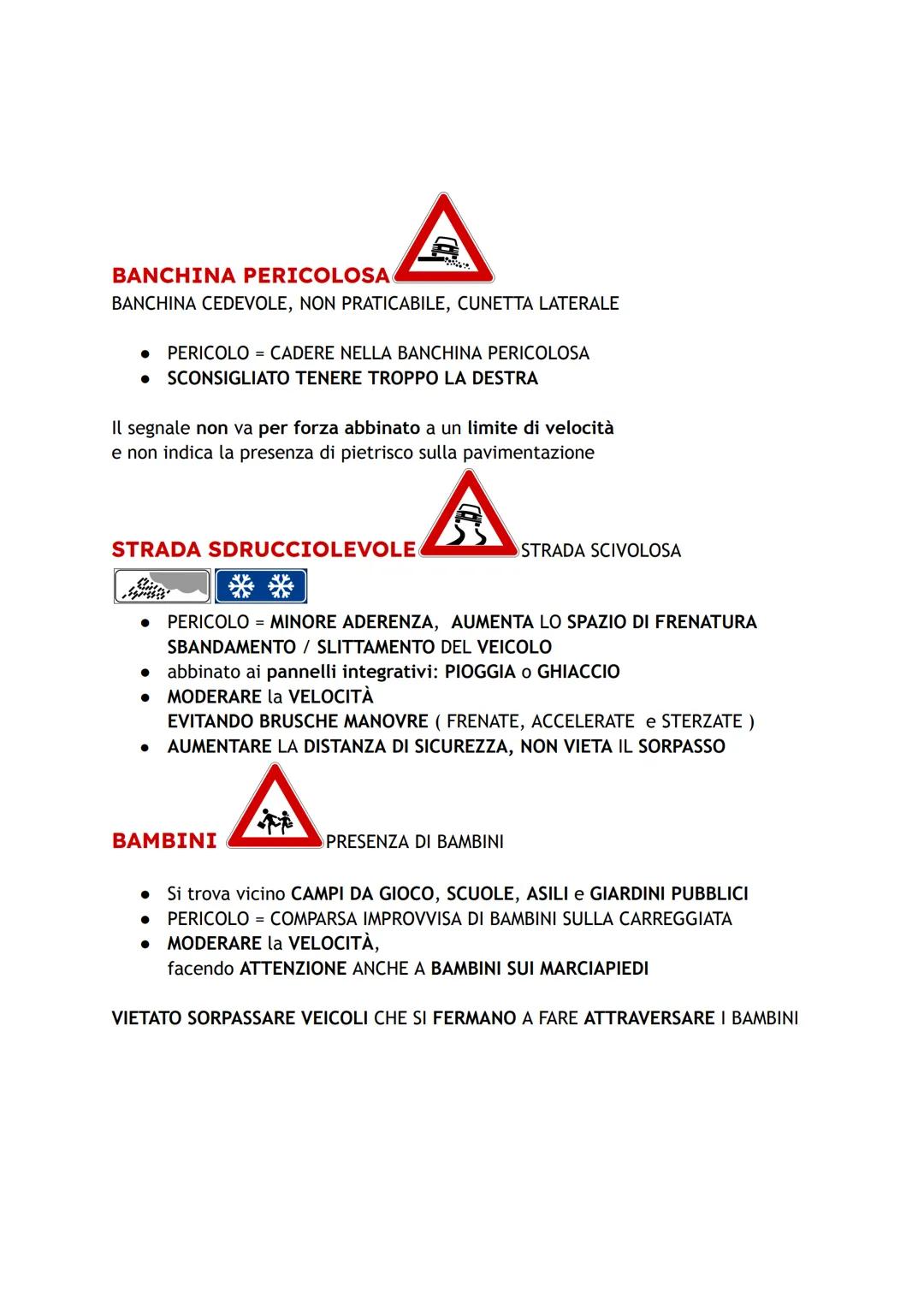 SEGNALI DI PERICOLO
STRADA DEFORMATA
Nei CANTIERI con SFONDO GIALLO
DISSESTA, ROVINATA, IN CATTIVO STATO
80
• Può essere abbinato al segnale