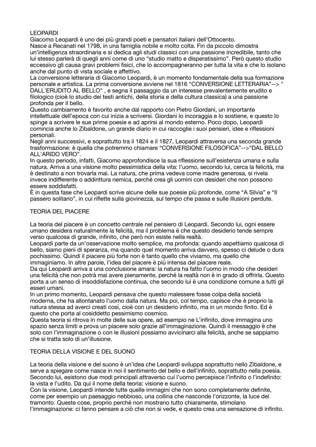 GIACOMO LEOPARDI