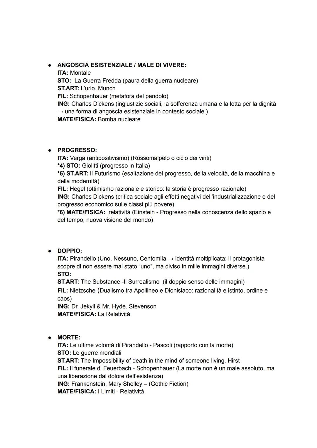 MACRO TEMI
* GUERRA:
ITA: Ungaretti (Allegria) - D'Annunzio - Futurismo (guerra come igiene del mondo)
STO: 1ww/2ww
ST.ART: Autoritratto da