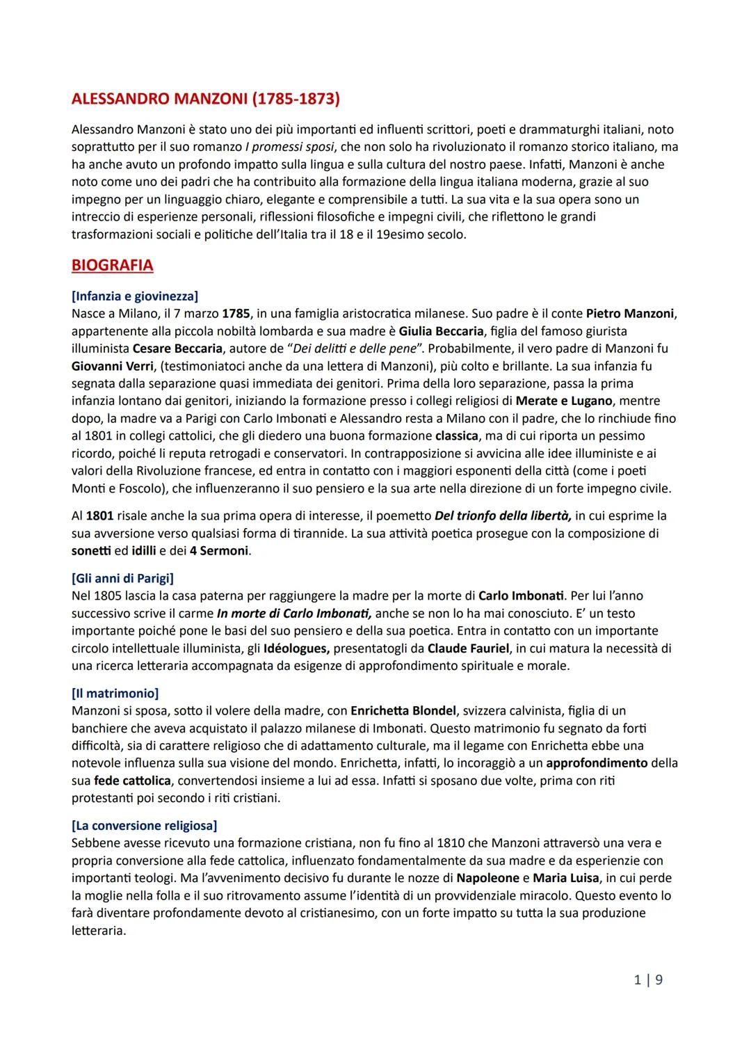ALESSANDRO MANZONI (1785-1873)
Alessandro Manzoni รจ stato uno dei piรน importanti ed influenti scrittori, poeti e drammaturghi italiani, noto