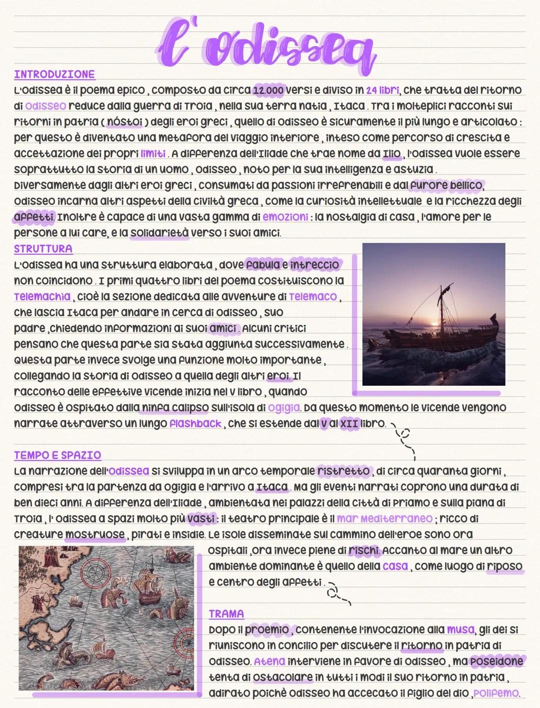 INTRODUZIONE
l'odisseq
L'odissea è il poema epico, composto da circa 12.000 versi e diviso in 24 libri, che tratta del ritorno
di odisseo re