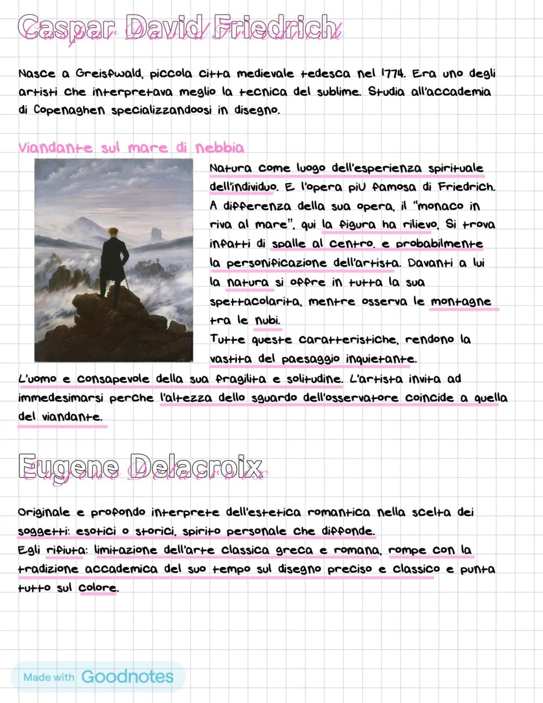 --- OCR Start ---
Romanticismo
Il termine romanticismo deriva dal termine "romantic" usato dagli
inglesi per descrivere paesaggi selvaggi e