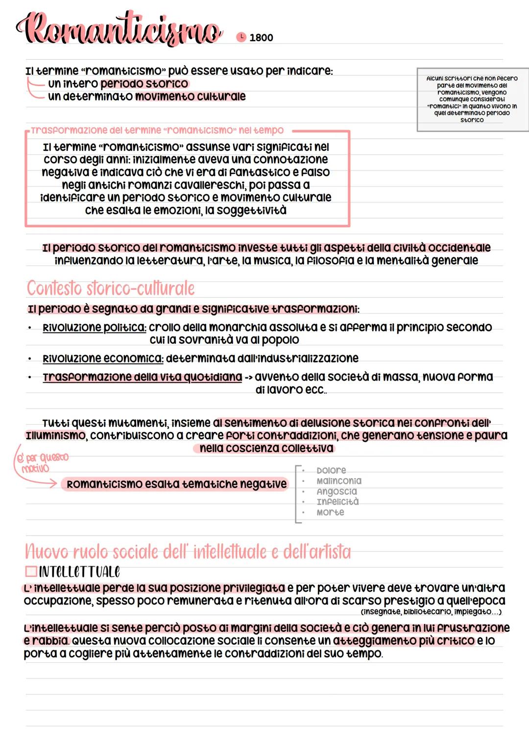 # Romanticismo --- OCR Start ---
Romanticismo
L1800
Il termine "romanticismo" può essere usato per indicare:
un intero periodo storico
un de