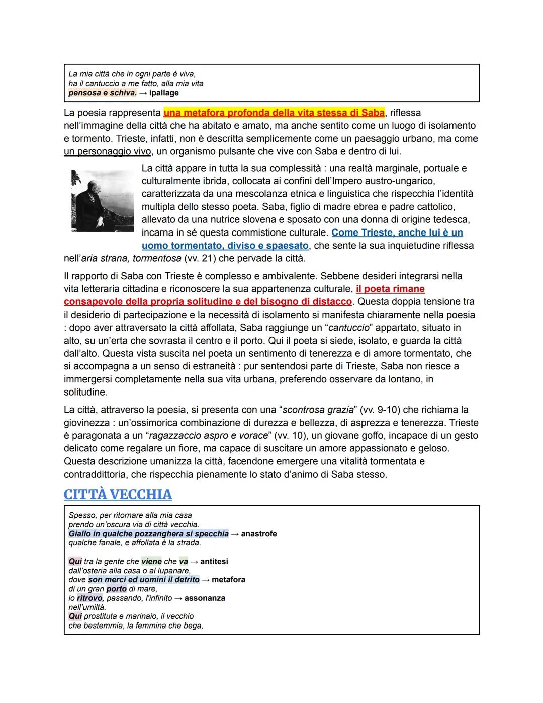 UMBERTO SABA (1883-1957)
Saba, nato Umberto Poli a Trieste nel 1883, visse un'infanzia segnata dalla separazione dei
genitori. La madre assu