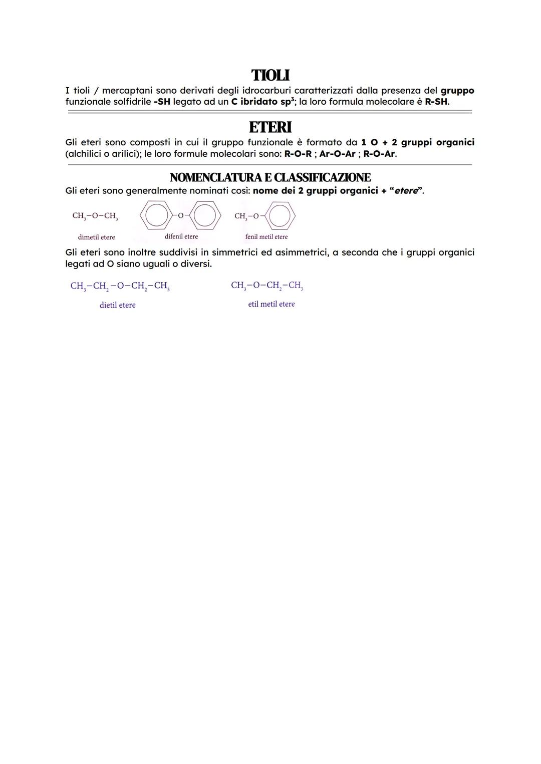ALCOLI
Gli alcoli sono composti caratterizzati dalla presenza del gruppo -OH legato ad un atomo di
carbonio sp³; la loro formula molecolare