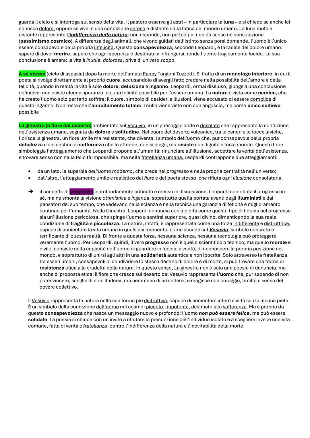 ## LEOPARDI
Il suo pensiero è deducibile dallo *Zibaldone*, una raccolta di pensieri, riflessioni e appunti in cui l'autore
si concentra su