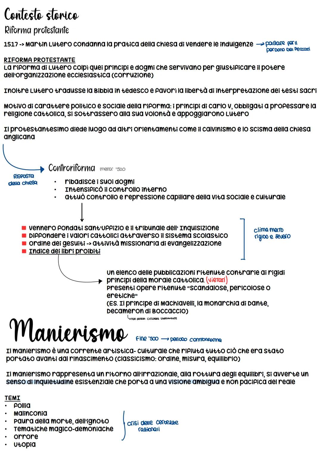 Contesto storico
Riforma protestante
1517 -> Martin Lutero condanna la pratica della chiesa di vendere le indulgenze pagare paril
RIFORMA PR