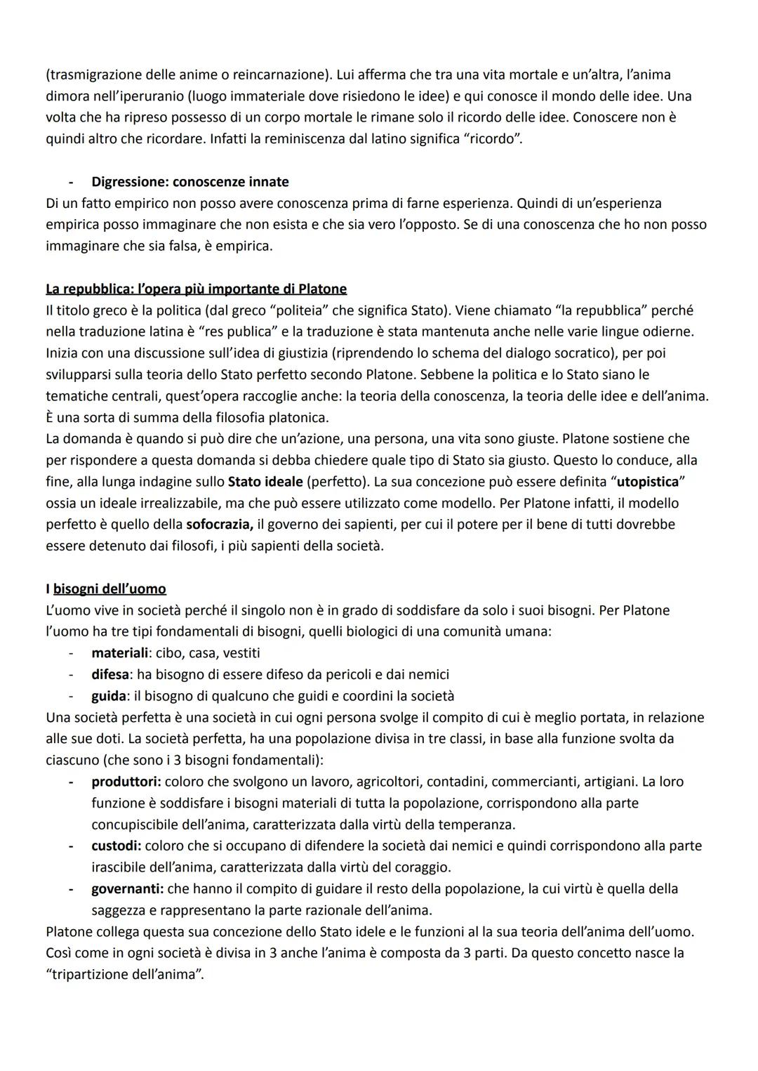 --- OCR Start ---
La vita di Platone
Filosofia: Platone
Platone nasce nella seconda metà del V sec. a.C ad Atene. Ha una vita molto lunga e