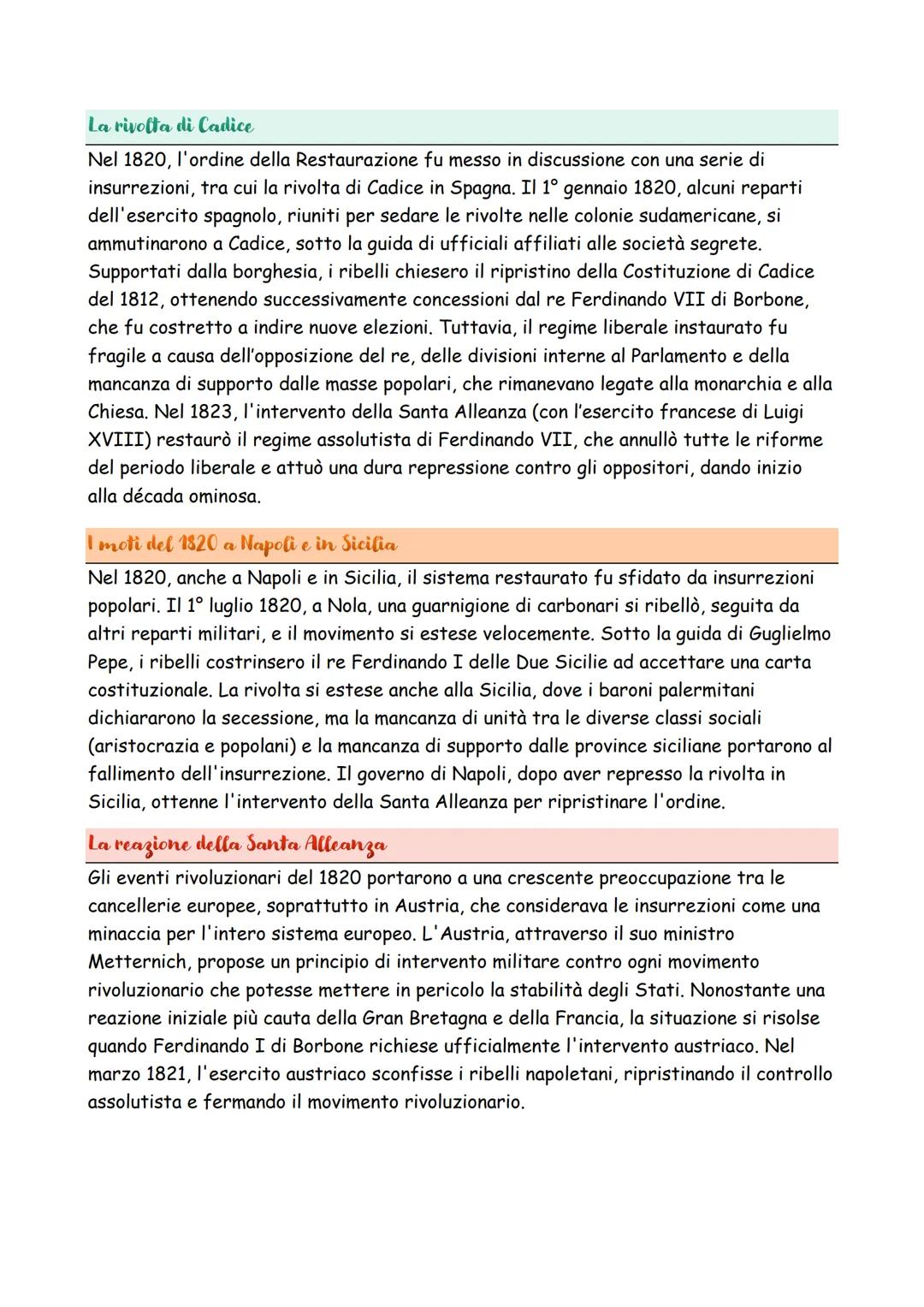 Il congresso di Vienna
Il 1ยบ novembre 1814, con Napoleone in esilio sull'isola d'Elba, iniziรฒ il congresso di
Vienna, una tappa cruciale nel