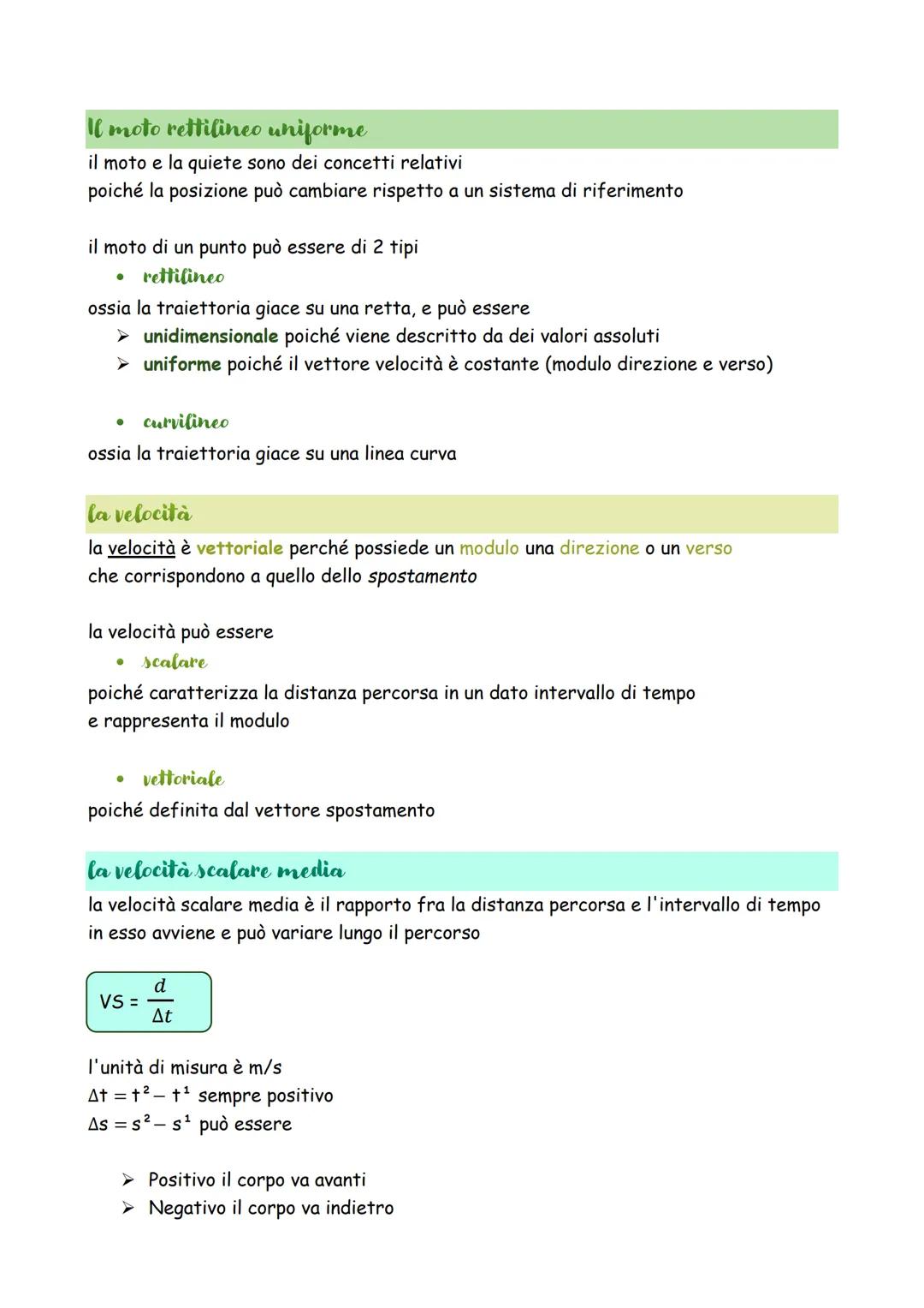 Il moto rettilineo uniforme
il moto e la quiete sono dei concetti relativi
poiché la posizione può cambiare rispetto a un sistema di riferim