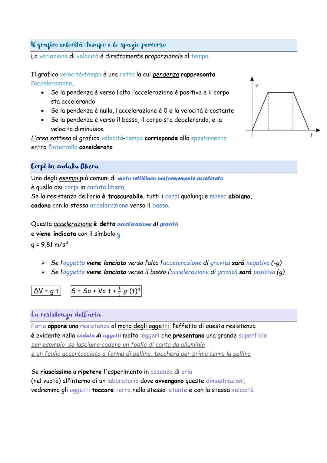 Moto Uniformemente Accelerato
Il moto uniformemente accelerato avviene quando un corpo
si sposta lungo una retta con accelerazione costante