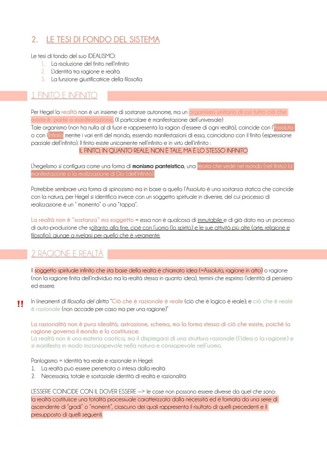 Hegel
APITOLO 1:1 CAPISALDI DEL SISTEMA HEGELIANO
1. I TEMI DELLE OPERE GIOVANILI
Argomento: unità inscindibile tra teologia e politica; in